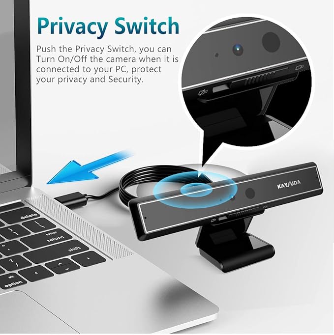 CA20 Face Recognition USB IR Camera for Windows Hello Windows 11, Web Camera Up to 1080P (Entry Level) with Dual Omnidirectional Microphone for Video Conference and Home Office