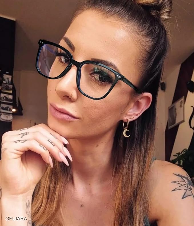 Blue Light Blocking Glasses for Women Men,Fashion Square Blue Blockers Glasses,Computer/TV/Phones/Gaming Glasses