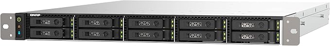 QNAP TS-h1090FU-7302P-128G-US 10 Bay Dual-Processor 1U rackmount U.2/U.3 NVMe All-Flash NAS Built for Latency-Sensitive File Servers, virtualized workloads, Data Centers, and 4K/8K Streams