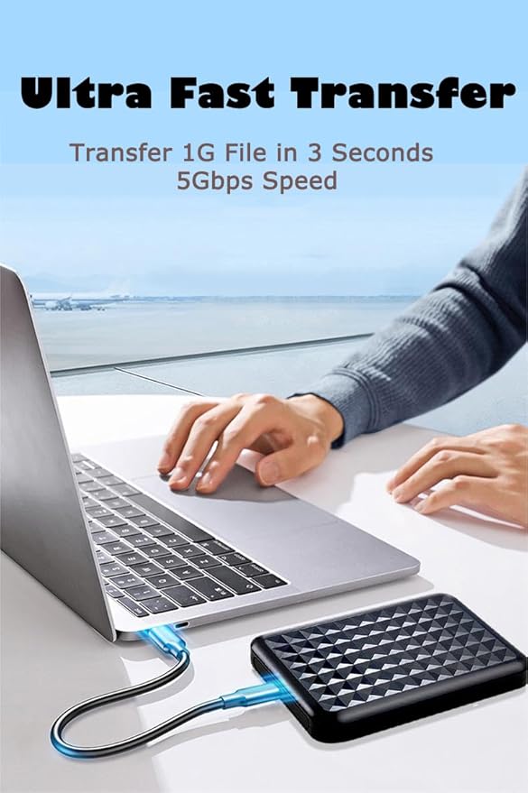 Ultra Slim Portable External Hard Drive 2.5'' USB 3.0 HDD Storage for PC, Mac, Laptop, PS4, PS5, Xbox one (750GB)