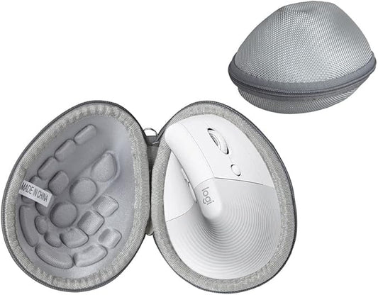Adada Hard Travel Case for Logitech Lift Vertical Ergonomic Mouse (Gray)