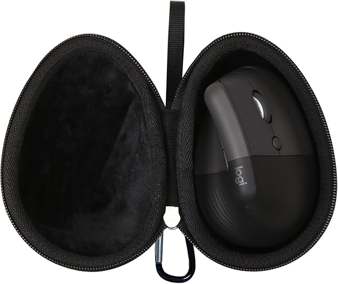 Mouse Case Fits for Logitech Lift Vertical Ergonomic Mouse, Travel Carrying Box for Logi Wireless Bluetooth Cordless Upright Mouse, Case Only (Black)