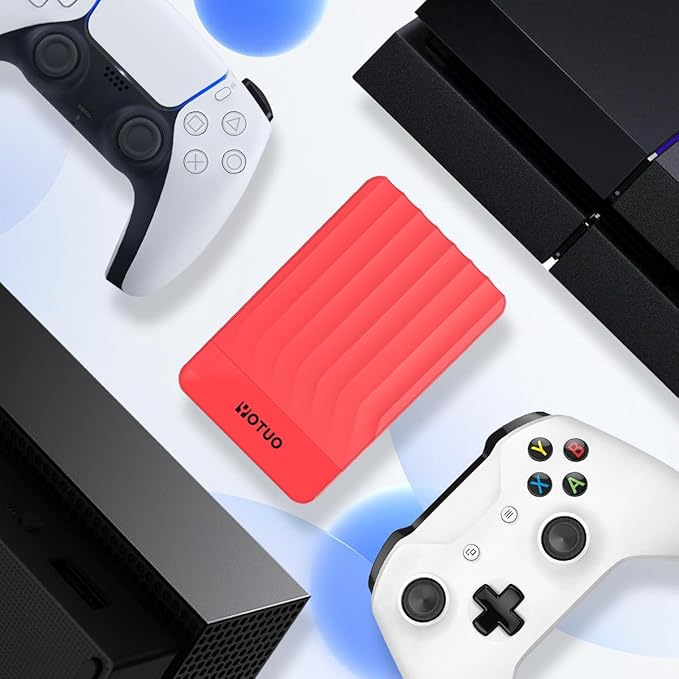 Portable External Hard Drive Storage Expansion Mobile HDD USB 3.0 for PC, Mac, Desktop, Laptop, PS4, PS5, Xbox One X/S, Xbox 360, Xbox Series X/S, Office & Game (Red, 750GB)