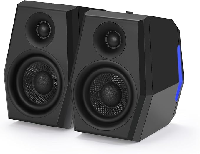 Sanyun SW209 36W Immersive Gaming Speakers with DSP 3 Sound Modes, 24bit USB DAC & Bluetooth 5.2, 2.0 RGB PC Multimedia Speakers for Desktop Monitor Laptop (Game/Movie/Music, Black)
