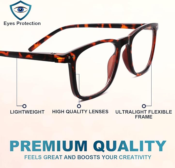 AOSM Blue Light Glasses for Men & Women,Gaming glasses Anti-Glare UV400 Protection,Blue Light Blocking to Relieve Eye Strain