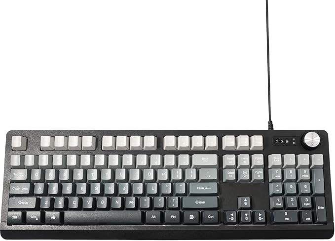 Wired RGB Gaming Membrance Keyboard. 100 Percent Mini Creamy LED Computer Keyboard .Small Ergonomic Clicky Teclado with ABS Backlit Unreplaceable Keycaps. for PC Laptop MAC Gamer. (Gray)