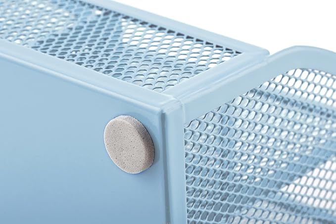 Annova Mesh Desk Organizer Office with 7 Compartments + Drawer/Desk Tidy Candy/Pen Holder/Multifunctional Organizer (New Blue23)