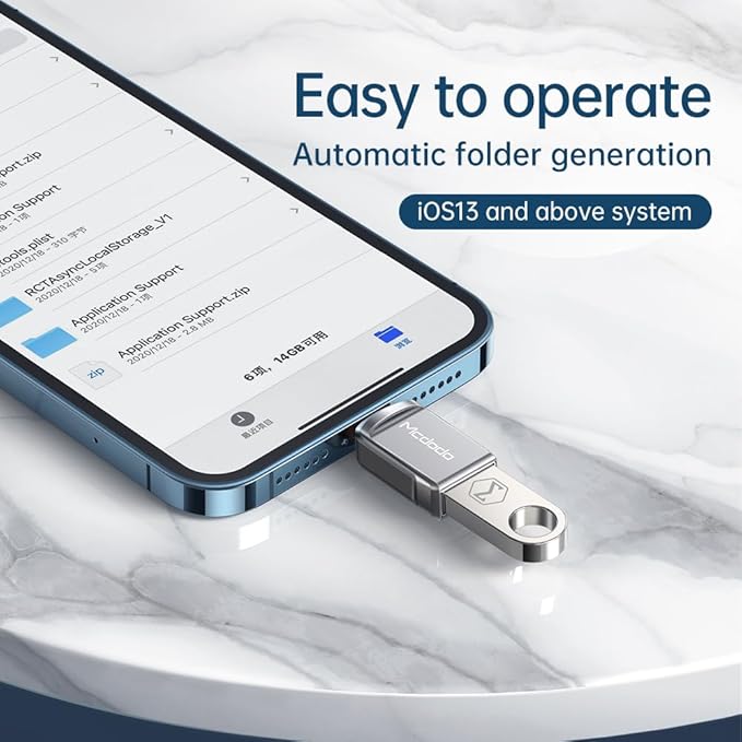 mcdodo Lightning Male to USB3.0 Female Adapter OTG Cable,USB Camera Adapter OTG Data Sync Cable 2 Pack Support Camera Card Reader for iPhone Mouse and Keyboard Hub,Piano Converter,USB Disk Connection