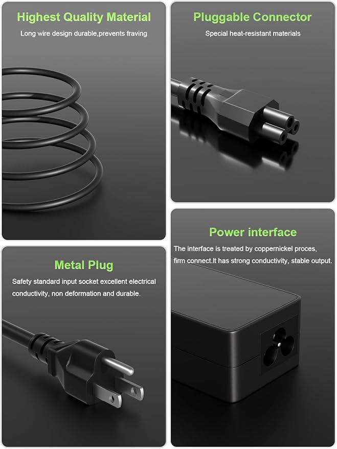 65W Charger Compatible with Lenovo V14 V15 IdeaPad 1 3 5 Flex 4 5 6 14 15 Yoga 310 330 520 510 S540 S340 S145 310 320 500 510 520 300 120 110 710 720-12 Laptop