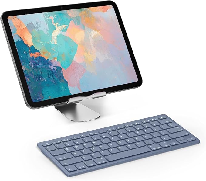 OMOTON Bluetooth Keyboard Compatible with iPad 10th Generation, iPad 10.2 (9th/8th/7th), iPad Pro 13/12.9/11 inch, iPad Air/Mini and More iOS Devices, Deep Blue