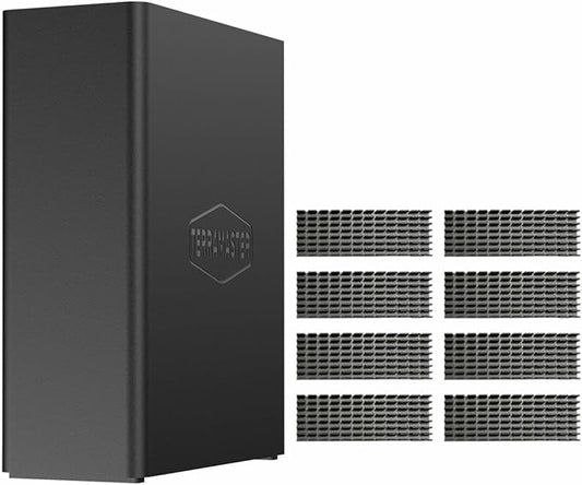 TERRAMASTER F8 SSD Plus NAS - 8Bay All SSD NAS Storage Core i3 8-Core 8-Thread CPU, 16GB DDR5 RAM, 10GbE Port, 8 Heat Sinks Included, Palm-Sized Network Attached Storage Peak Performance (Diskless)