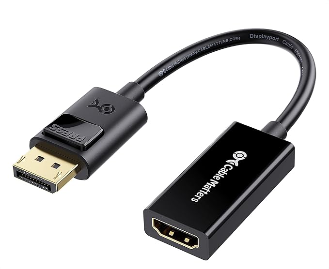 Cable Matters DisplayPort to HDMI Adapter (DP to HDMI Adapter is NOT Compatible with USB Ports, Do NOT Order for USB Ports on Computers)