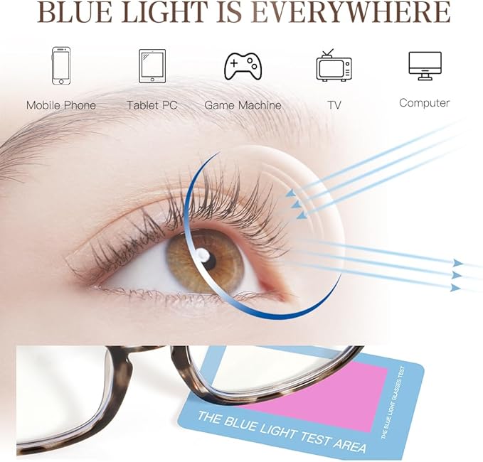 NZKNP Blue Light Glasses for Woman Men,Blue Light Blocking Glasses,Clear Glasses