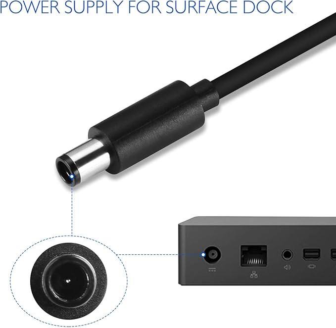 Surface Dock Charger,15V 6A 90W Ac Adapter Power Supply Battery Charger for Microsoft Docking Station Surface Pro 4 Surface Book 1661 1749 TG-TECH