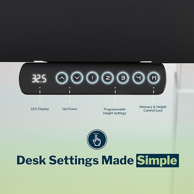 Vari Command Center Electric Standing Desk – 120° Curved Sit-Stand Gaming Desk Corner Workstation for Triple Monitors + Sloped Front Edge, 4 Height Settings, 200 lb Capacity (Black Top/Black Legs)