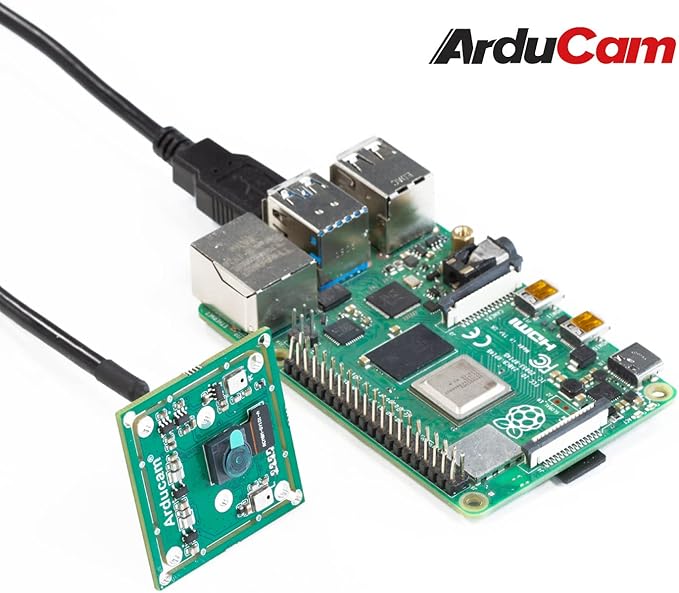 Arducam 8MP 1080P USB Camera Module for Raspberry Pi, 1/4” CMOS IMX219 Mini UVC USB2.0 Webcam Board with 1.64ft/0.5m USB Cable for Windows, Linux, Android and Mac OS