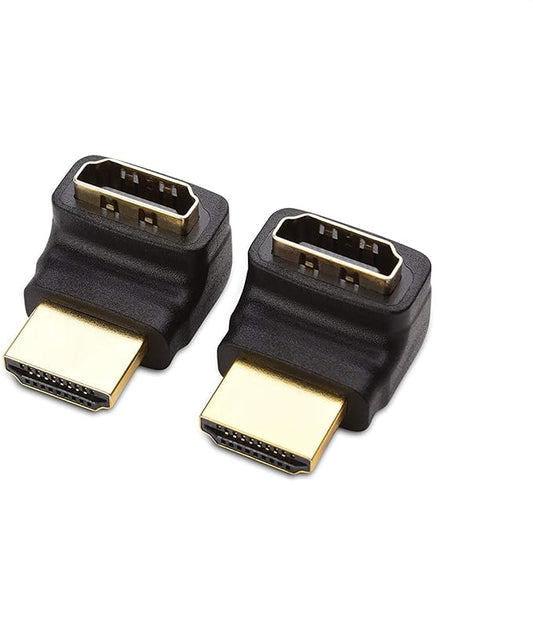 Cable Matters 2-Pack Right Angle HDMI Adapter (270 Degree HDMI Right Angle) with 4K and HDR Support
