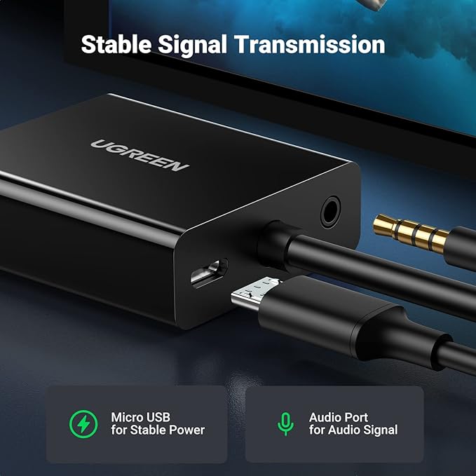 UGREEN HDMI to VGA, HDMI to VGA Adapter Connector(Female to Male) with 3.5mm Audio Jack Compatible with Monitor, PC, Xbox, TV Stick, Raspberry Pi, Nintendo Switch, Roku, Computer, Laptop