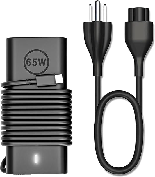 65W USB C Laptop Charger Compatible with Dell Latitude 5420 5520 5530 5550 5540 5430 5450 5440 7420 2-in-1 7430 7440 Inspiron 14 2-in-1 Chromebook 3100 XPS 13 60W Type C Power Cord