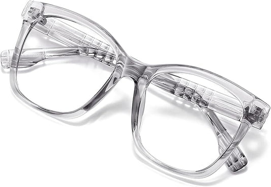 Oversized Square Blue Light Blocking Glasses for Women and Men - Gaming & Computer Anti-Fatigue