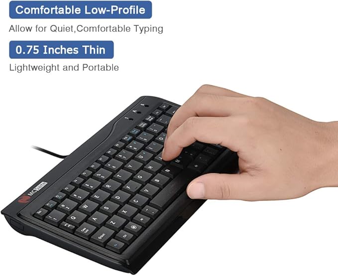 Super Mini Wired Keyboard, MCSaite Full Size 78 Keys Keypad Small Portable Fit with Professional or Industrial Use for Computer Laptop Mac Notebook