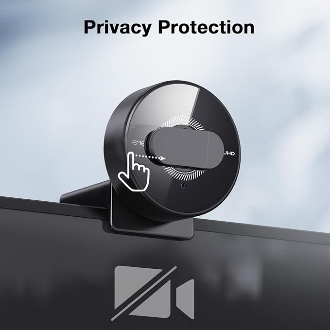 EMEET C950 4K Webcam for PC - PDAF Autofocus, USB Webcam with Microphone & Physical Privacy Cover, 1080P@60FPS, USB 2.0 Plug&Play, No Tripod Hole, Web Cam w/ 70°View for Meeting/Online Classes/Zoom