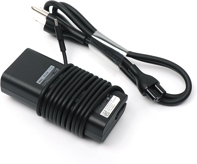 Dell 65W USB-C Laptop Charger,Latitude 7400 7410 7420 7430 7440 7450 AC Adapter,20V 3.25A Computer Charger Cord Type C, Black, HA65NM190