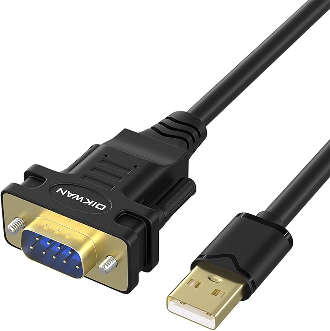 USB to Serial RS-232 Adapter with FT232 Chipset,USB 2.0 to Male DB9 Serial Cable for Windows 11,10, 8, 7, Vista, XP, 2000, Linux and Mac OS(6ft,50Pack)