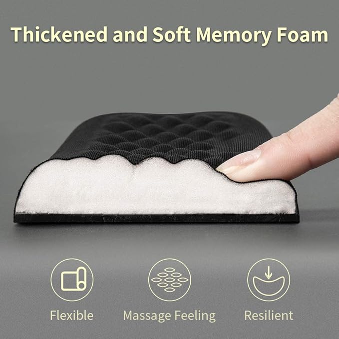 Vaydeer Keyboard Wrist Rest, Large Full Keyboard Support Pad, Memory Foam Hand Cushion for Desk, Ergonomic Computer Laptop Typing, Office Gaming Palm Arm Carpal Tunnel Pain Relief(17.32inch, Black)