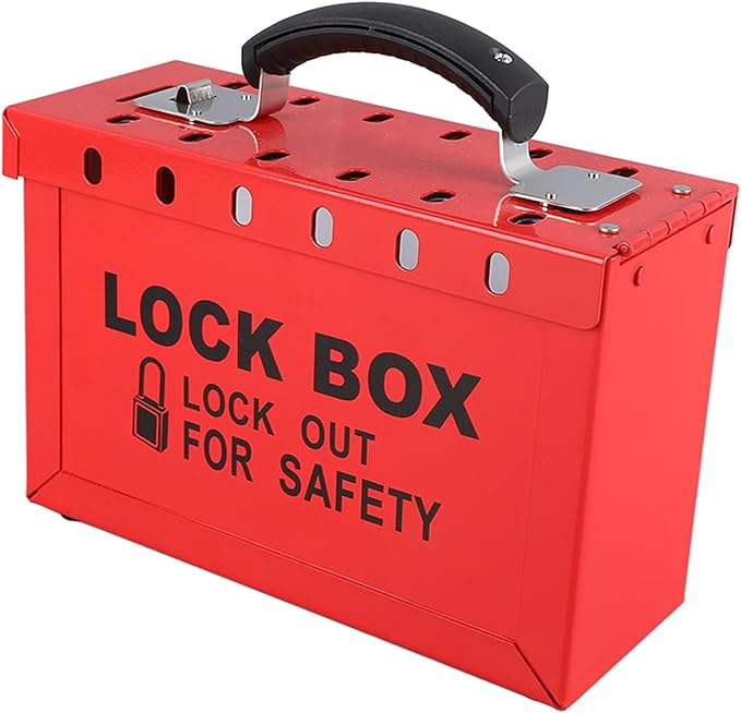 Group Lock Box, Portable Transparent Window Safety Lockout Tagout Box for Office Shopping Mall Home Company