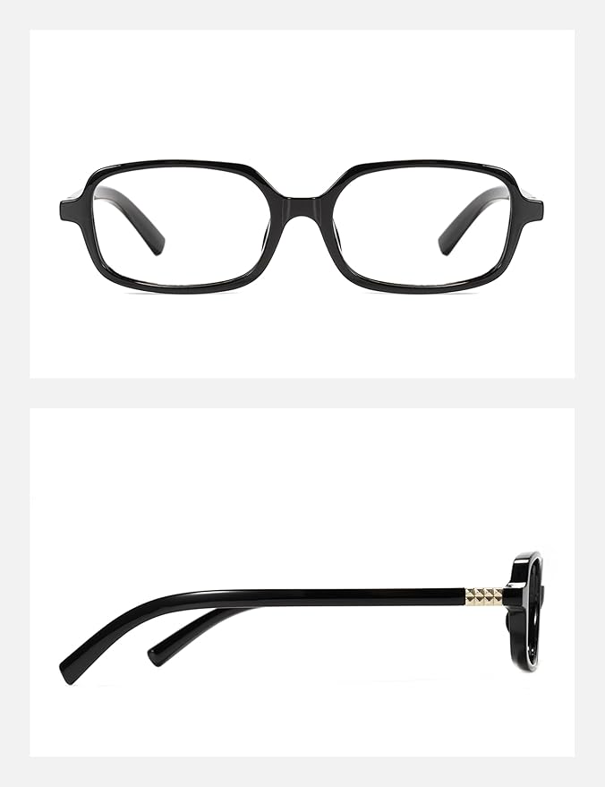 Slocyclub Square Blue Light Blocking Glasses for Women Men Vintage Rectangular Frame Eyeglasses Retro Small Square Glasses