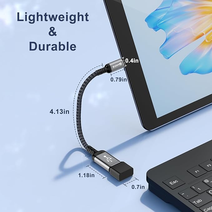 Type-C Male to USB-A Female Adapter 2-Pack, USB 3.0 Converter for iPhone 17/Pro/Max, MacBook Pro/Air 2025, iPad Pro, Samsung Galaxy, Google Pixel, Laptops and Flash Drives, 5Gbps Data Transfer