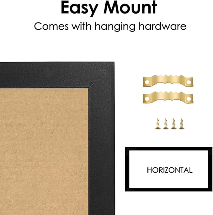 Magnetic Weekly Dry Erase White Board and Cork Board, Black Wood Frame，Magnetic Surface Whiteboard for Home Office and Wall Decor(ZHZL-3060BK)
