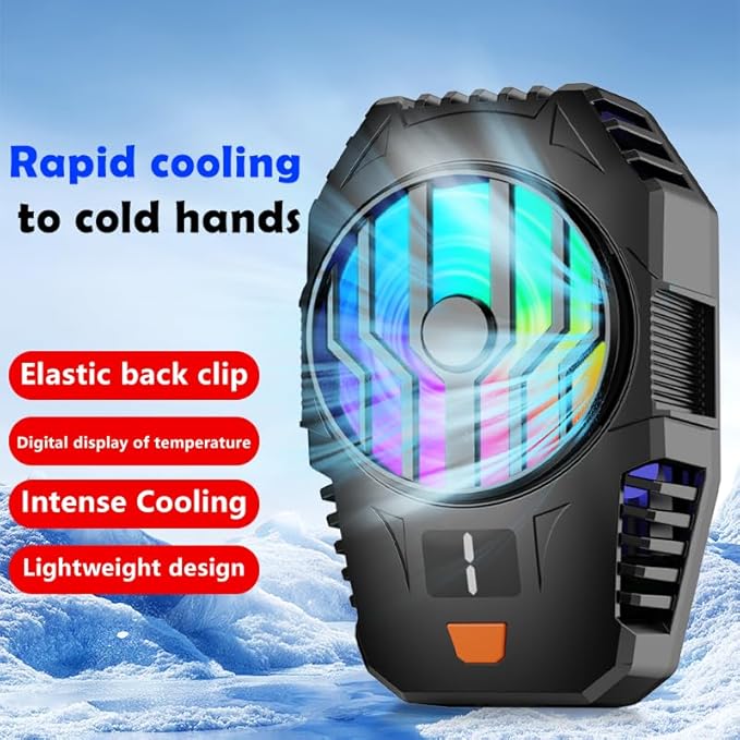 Portable Slim Phone Cooling Pad, USB Low Noise Phone Cooler Mat for iPhone Android Samsung, Non-Slip Heat Dissipation Pad for Gaming Travel Car Desk Video Calls