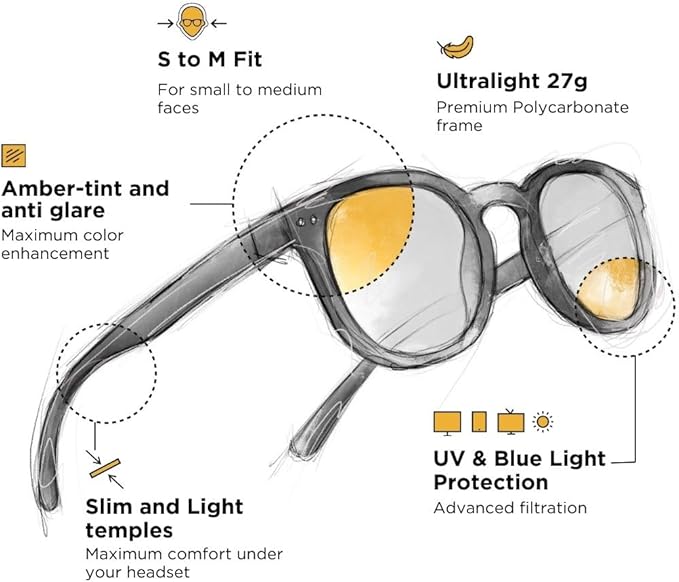 Horus X • Blue Light Glasses Men Women | Blue Light Blocking Glasses for Screen Anti-Fatigue & Eye Migraine | Urban V3