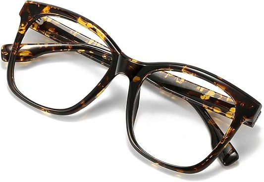 Oversized Square Blue Light Blocking Glasses for Women and Men - Gaming & Computer Anti-Fatigue