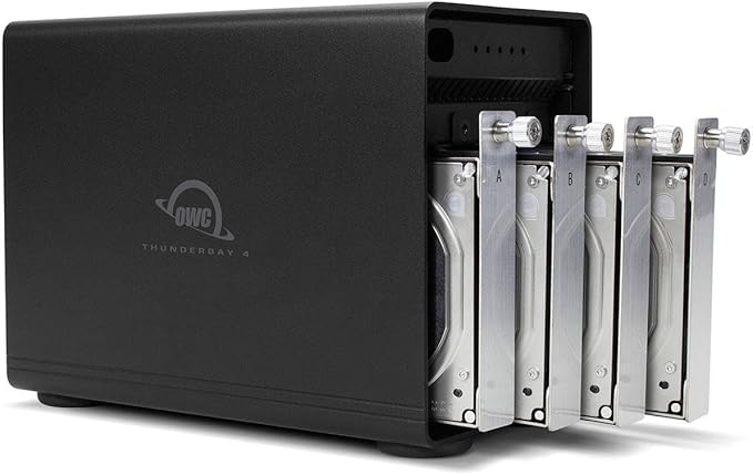 OWC ThunderBay 4 96TB Four-Bay Thunderbolt 40Gb/s Enterprise Drive RAID Storage Solution with SoftRAID Premium