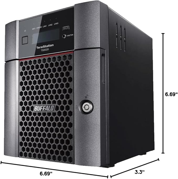 BUFFALO TeraStation 5420DN 4-Bay Business Desktop NAS 80TB (4x20TB) with Hard Drives Included RAID iSCSI Network Storage File Server