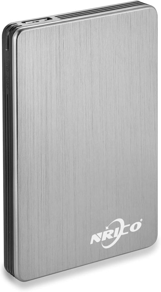 NRICO Portable External Hard Drive, USB 3.0, 2.5 Inch, Compatible with PC, Mac, Desktop (Grey, 320, GB)