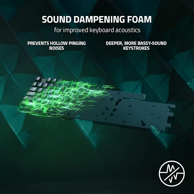 Razer Huntsman V2 TKL Tenkeyless Gaming Keyboard: Fastest Clicky Optical Switches Gen2 w/ Sound Dampeners & 8000Hz Polling Rate - Detachable TypeC Cable, Classic Black (Renewed)