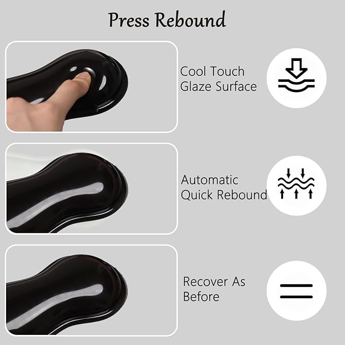 Computer Keyboard Stand with Gel Wrist Rest Set Keyboard Tilted Riser Wrist Pad for Keyboard and Mouse Easy Typing Ergonomic Acrylic Transparent Keyboard Tray Holder for Desktop Office Home Black 3PCS