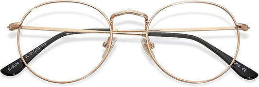 SOJOS Blue Light Blocking Computer Glasses Round Eyewear Anti Blue Light Lens Preppy Chic SJ5024B