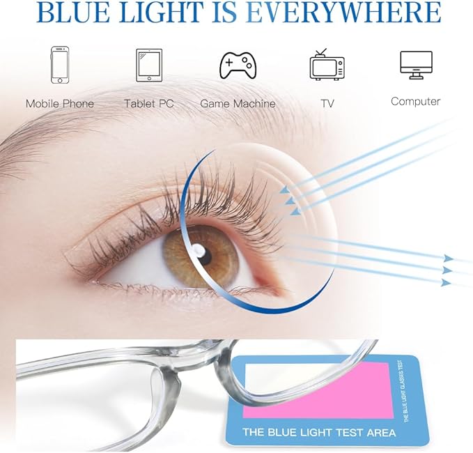 NZKNP Blue Light Glasses for Woman Men,Blue Light Blocking Glasses,Clear Glasses