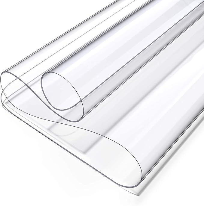 Oterri Clear Writing Desk Pad, 13’’x16” Heat Resistant Waterproof PVC Round Edge Durable Desk Protect Mat, Anti-Static Writing Mat Table Protector