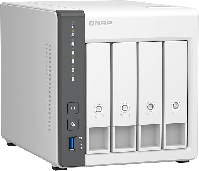 QNAP TS-433-4G-US Storage NAS (2.0GHz 4-core Cortex-A55 ARM/4GB built-in/1x2.5Gigabit Ethernet Port (2.5G/1G/100M)/4BAYS/80TB/TOWER/*NO HDD*)