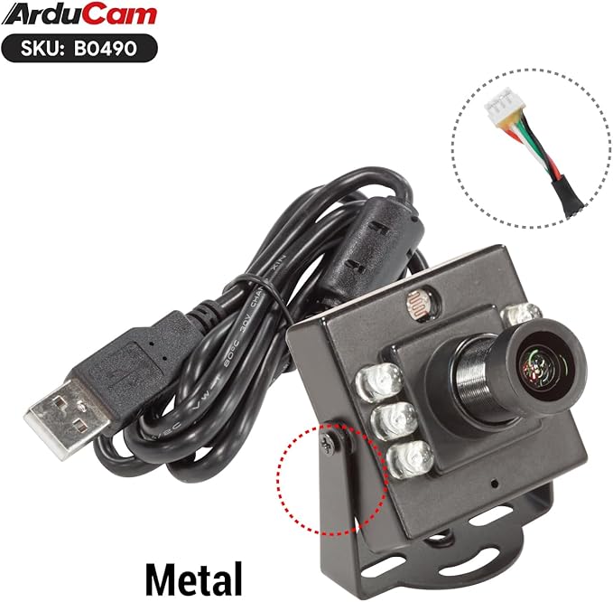 Arducam 1080P Day & Night Vision USB Camera for Computer, 2MP Automatic IR-Cut Switching All-Day Image USB2.0 IMX462 Webcam Board with 940nm IR LEDs for Windows, Linux, Android and Mac OS