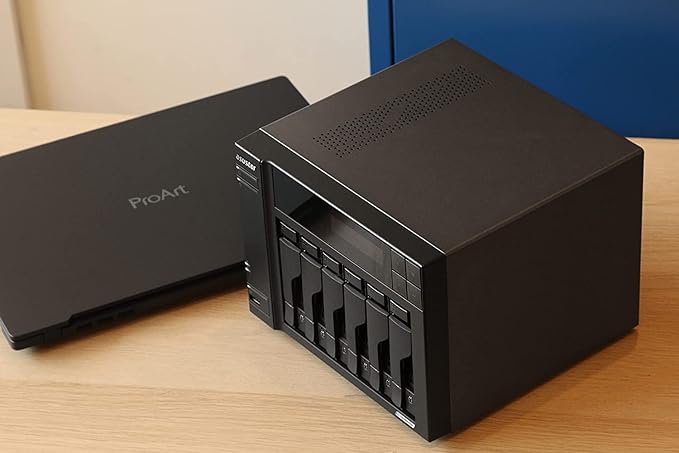 Asustor Lockerstor 6 Gen2 AS6706T - 6 Bay NAS, Quad-Core 2.0 GHz CPU, 4X M.2 NVMe Slots, Dual 2.5GbE, Upgradable to 10GbE, 8GB DDR4 RAM, Content Creation Network Attached Storage (Diskless)