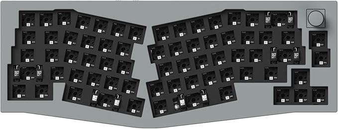 Keychron Q8 Pro QMK/VIA Programmable Custom Mechanical Keyboard, Wireless Bluetooth/Wired, 65% Alice Layout Ergonomic, Hot-Swappable, RGB Backlit Aluminum for Mac Windows Linux-Barebone Version