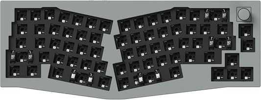 Keychron Q8 Pro QMK/VIA Programmable Custom Mechanical Keyboard, Wireless Bluetooth/Wired, 65% Alice Layout Ergonomic, Hot-Swappable, RGB Backlit Aluminum for Mac Windows Linux-Barebone Version