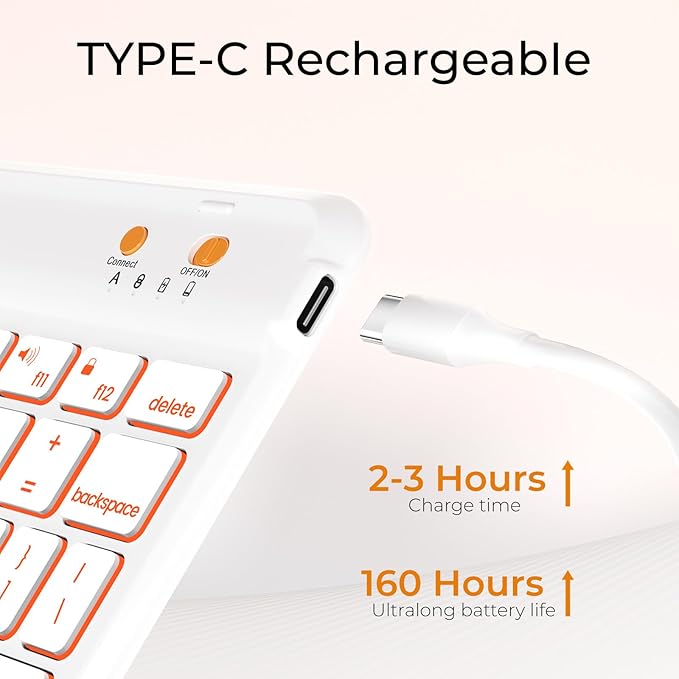 OYEEICE for iPad 9th Generation Case with Keyboard - Detachable Backlit Keyboard - Rotatable Cover with Pencil Holder for iPad 9th/8th/7th Gen, iPad Air 3rd Gen & iPad Pro 10.5" - Pink